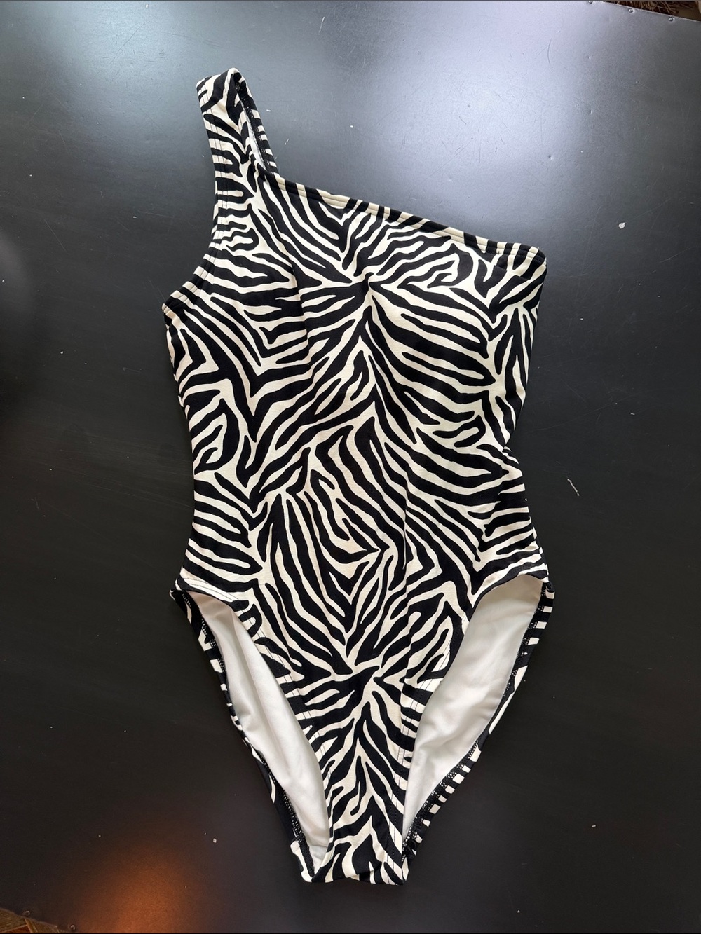 kate spade Black White Zebra Swimwear with Pink Logo Tag